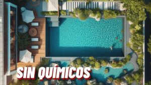 piscina natural con plantas libre de químicos